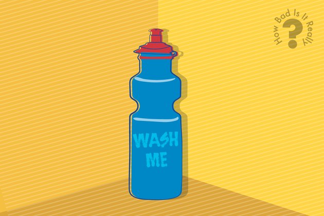 Illustration of a dirty water bottle