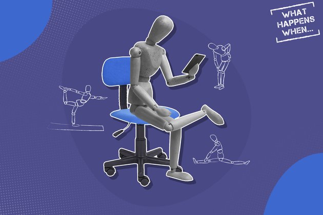 Illustration of a person with poor posture to demonstrate the importance of good posture