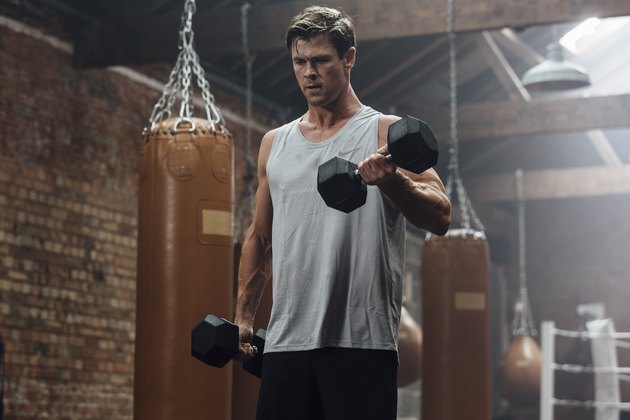 Chris Hemsworth Working Out With His Fitness App Centr