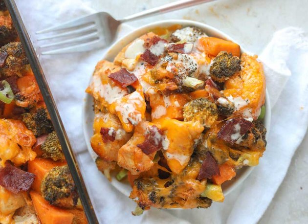 Buffalo Chicken Sweet Potato Casserole recipe