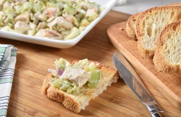 Grilled Chicken Breast Salad Tartines
