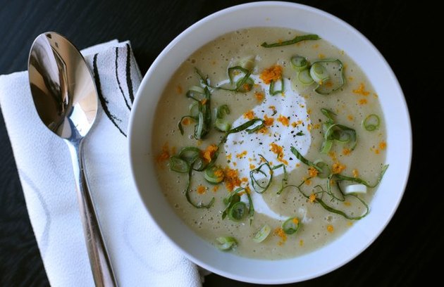 Cauliflower Soup with White Beans and Lemon recipe