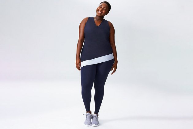 Universal Activewear Blue Tank and leggings