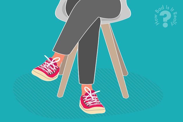 Illustration of a person sitting with legs crossed