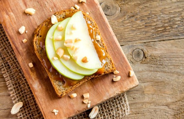 The Harvest Toast With Peanut Butter, Apples and Cranberries