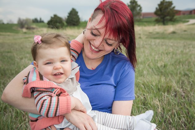 Alanna smiles at her daughter