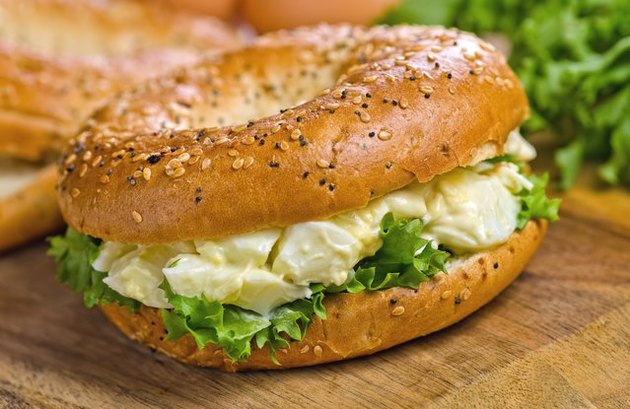 Dilly Egg Salad Stuffed Bagel