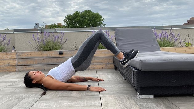 4. Heels-Elevated Glute Bridge