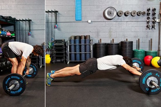 33. Standing Barbell Rollout