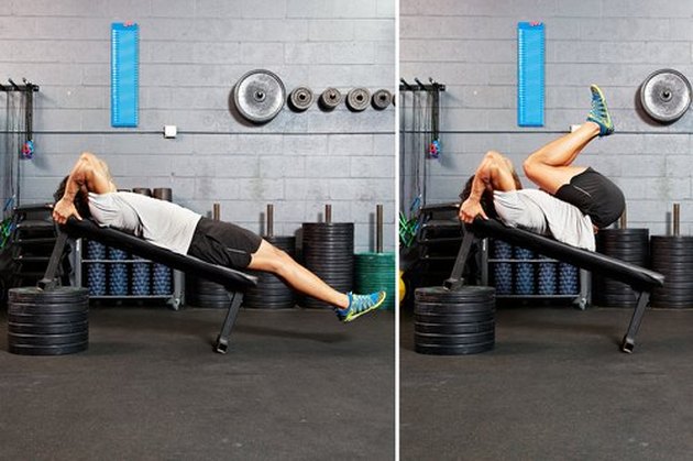 13. Incline Reverse Crunch