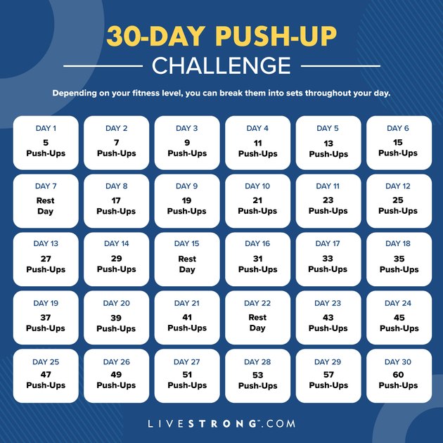 30 Day Pushup Challenge Printable