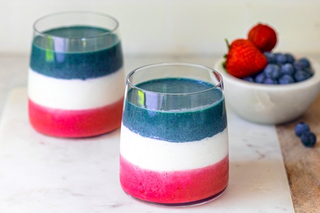 Red, white and blue smoothie