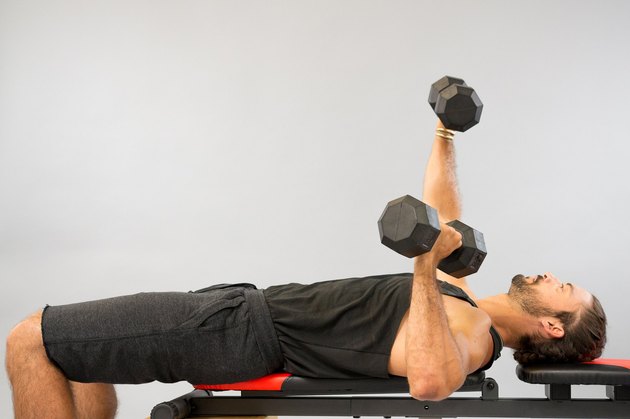 1. Alternate-Arm Dumbbell Bench Press