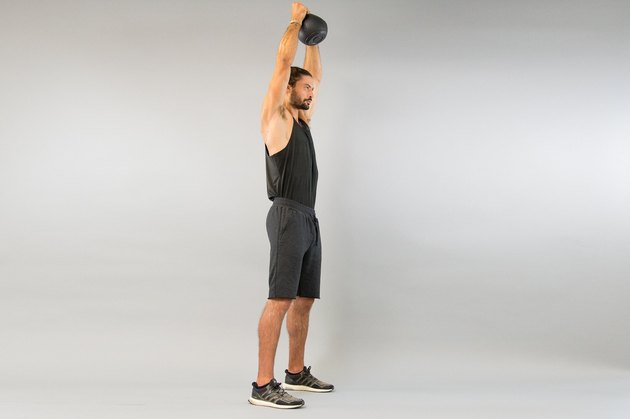 6. Kettlebell Shoulder-to-Shoulder Overhead Press