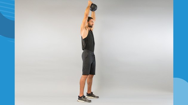 6. Kettlebell Shoulder-to-Shoulder Overhead Press