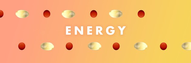 Vitamins for energy on an orange background