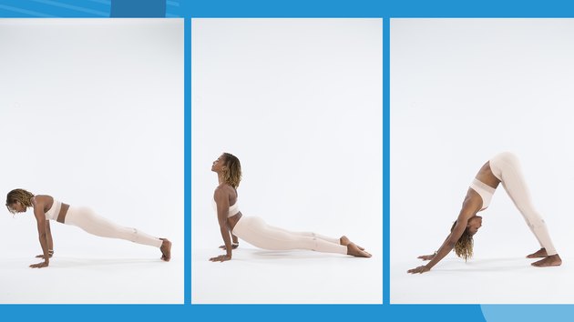 Move 6: Plank to Cobra to Downward Dog