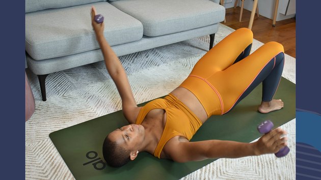 Move 2: Isometric Glute Bridge With Front Fly