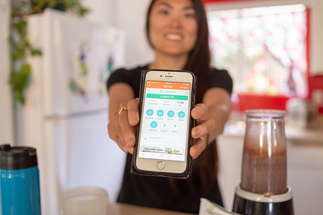 Kristina shows a day of tracking on the MyPlate app