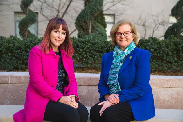 Chellie Pingree and LIVESTRONG’s Jess Barron in Washington, D.C.