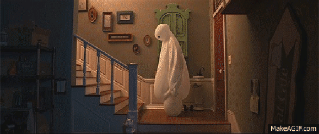 Baymax can’t climb stairs