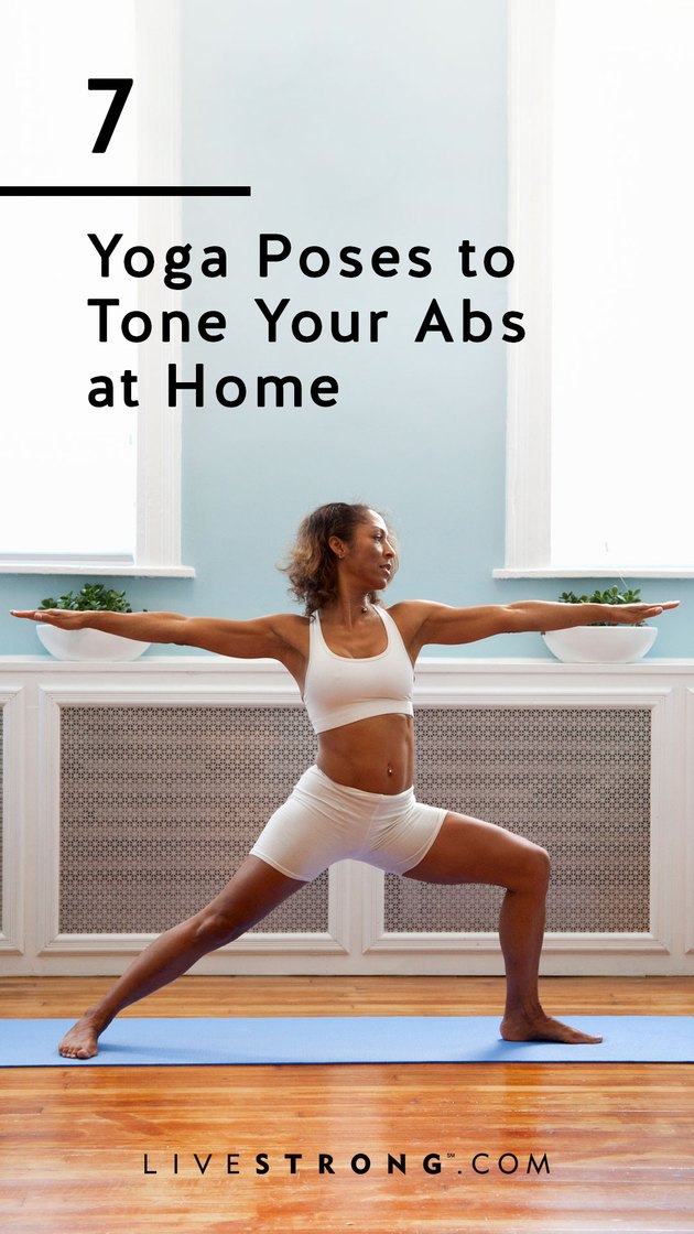 Yoga poses to tone your abs at home graphic