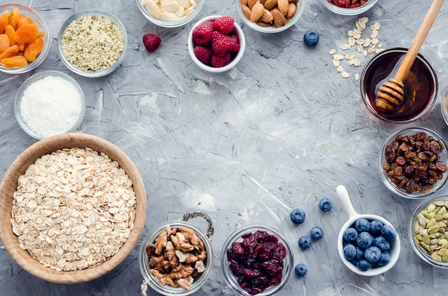 Ingredients for homemade granola
