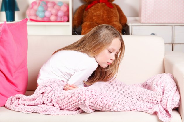 Child with stomach ache and foul-smelling flatulence