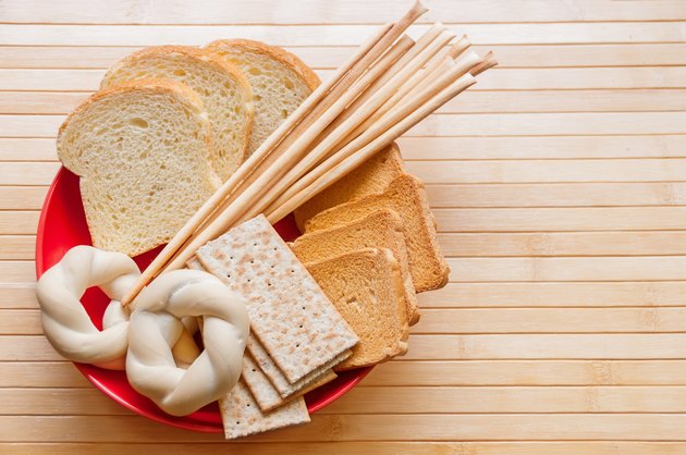 各种面包，面包棒和烘焙食品