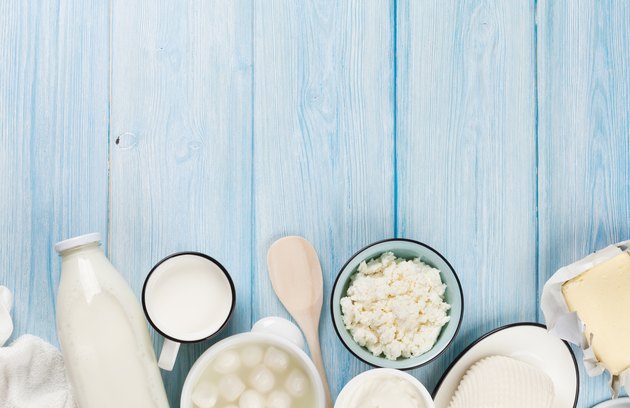 Sour cream, milk, cheese, yogurt and butter