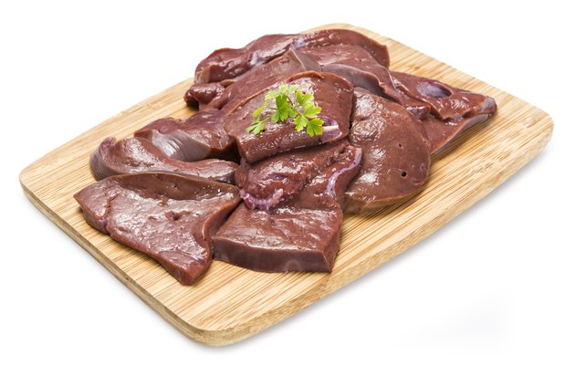 Raw cow liver