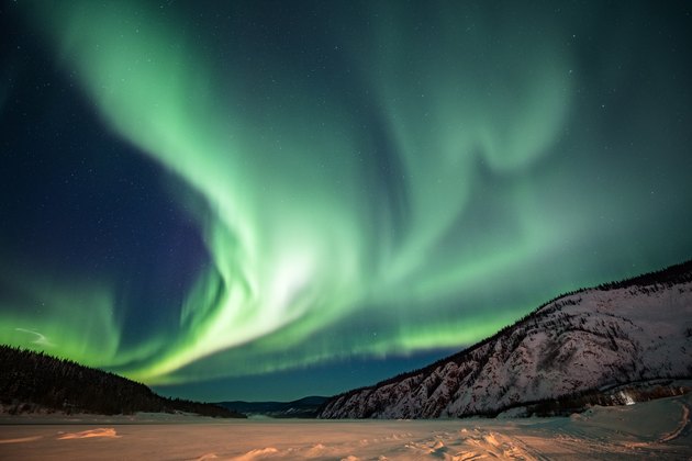 Aurora borealis,Yukon Territory,Canada
