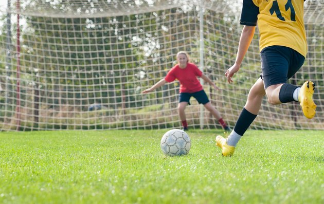 kicking and Defending in soccer