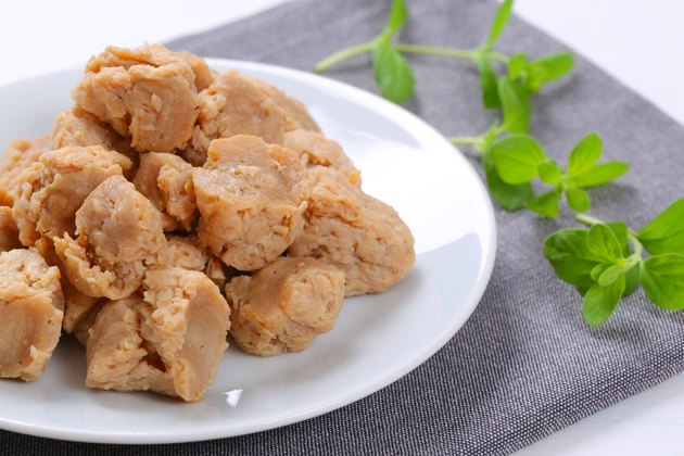cubes of soy meat