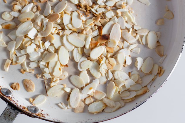 Toasting almond slices
