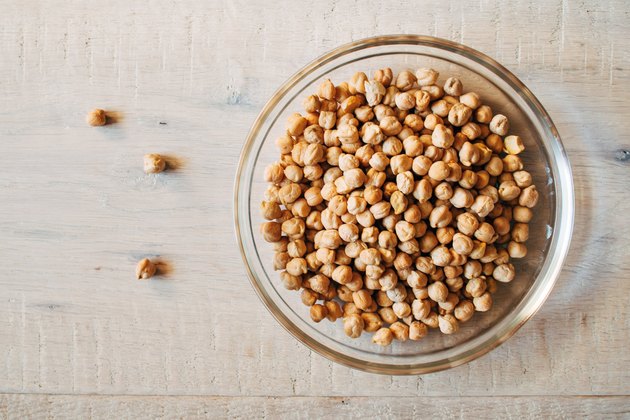 Close-Up Of Chickpeas In Bowl