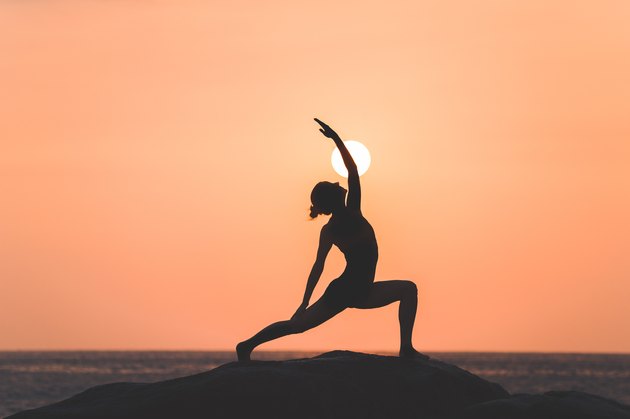 Warrior pose from yoga
