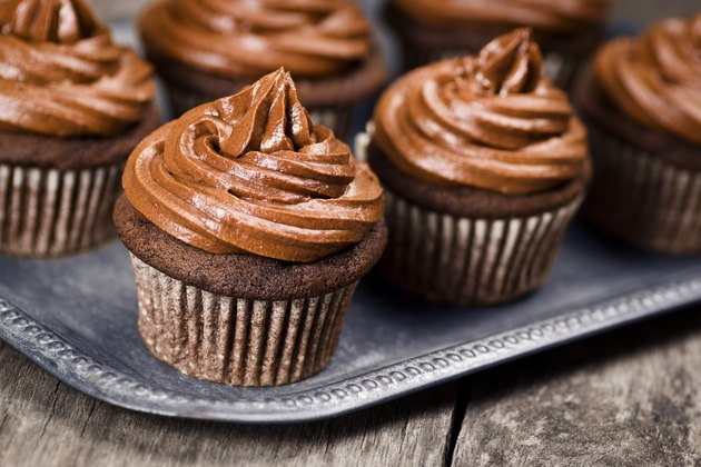 Chocolate Cupcakes with Swirls of Chocolate Frosting