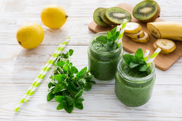 Healthy green fruit juice