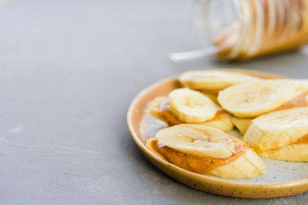 Banana with peanut butter