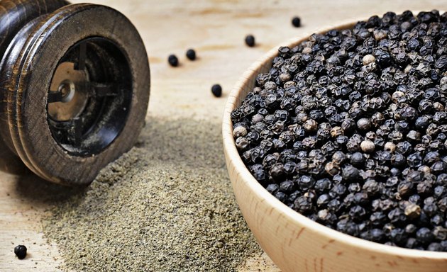 Close up shot of black pepper