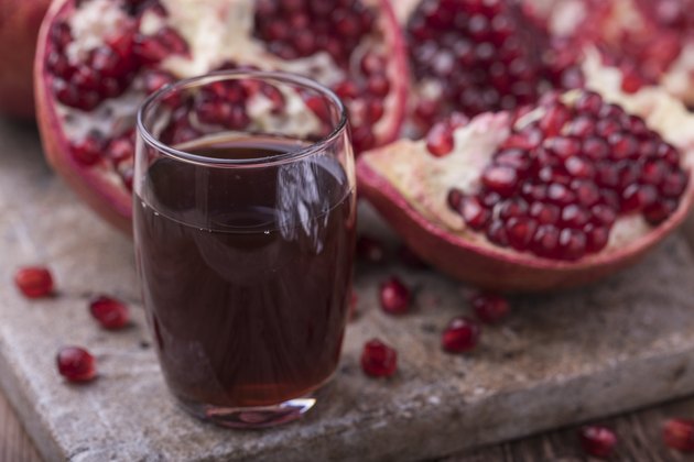 Healthy organic pomegranate juice