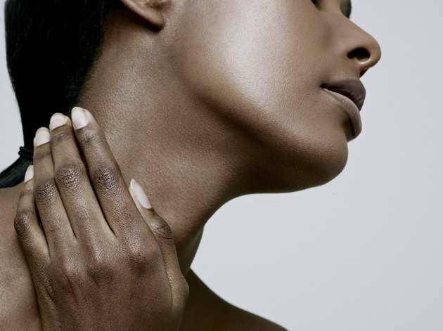 Try neck tightening exercises to help tone muscles.