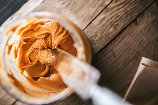 Peanut butter oil stirred