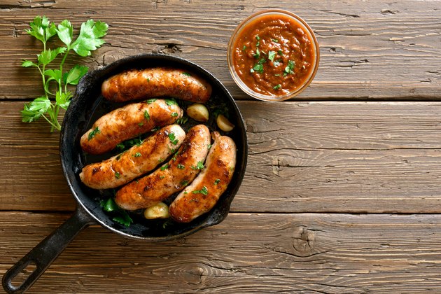 Grilled sausages