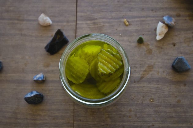 Looking down on the old pickle jar