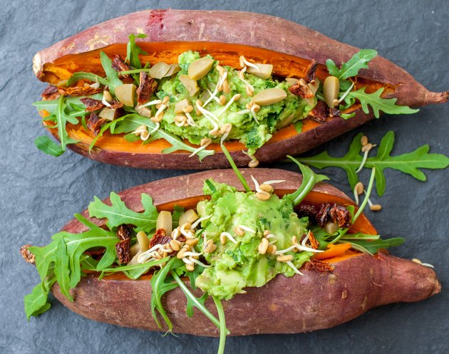 baked sweet potato stuffed