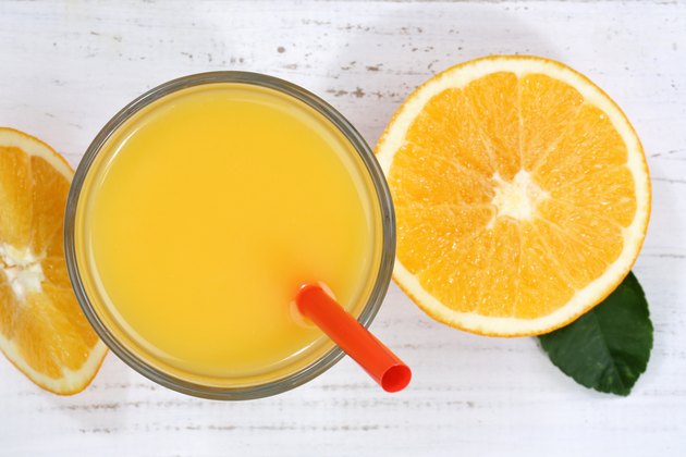 Orange juice oranges from above fruit fruits