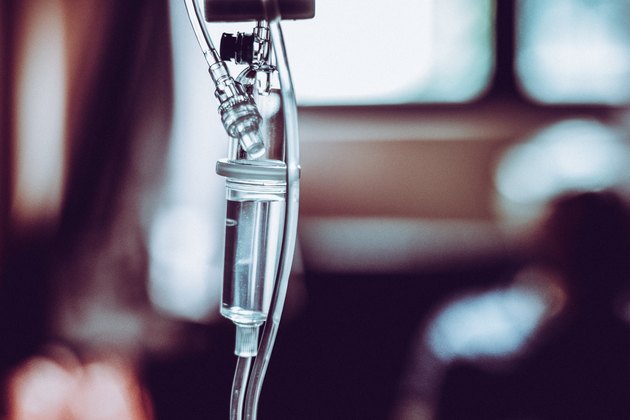 Close Up Of Iv Drip At Hospital