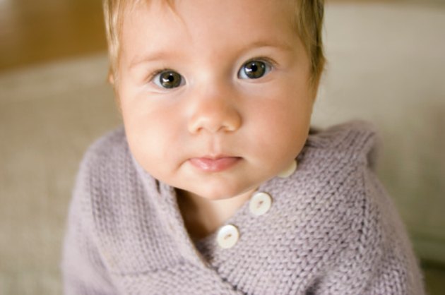 Baby girl in sweater